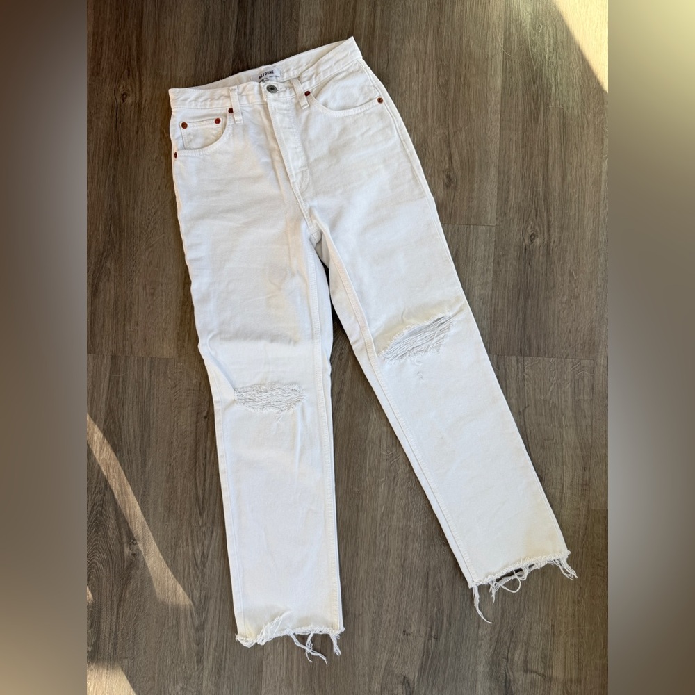 Re/done White Jeans